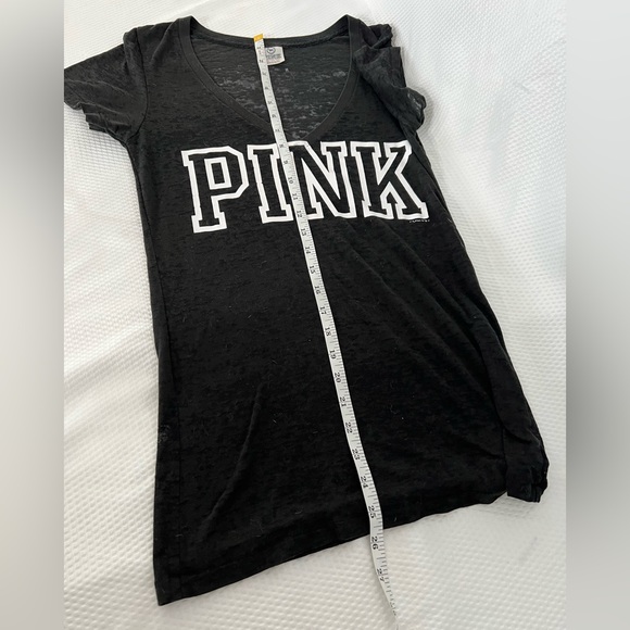 Victoria Secret PINK black logo tee women’s size XS - Picture 8 of 8